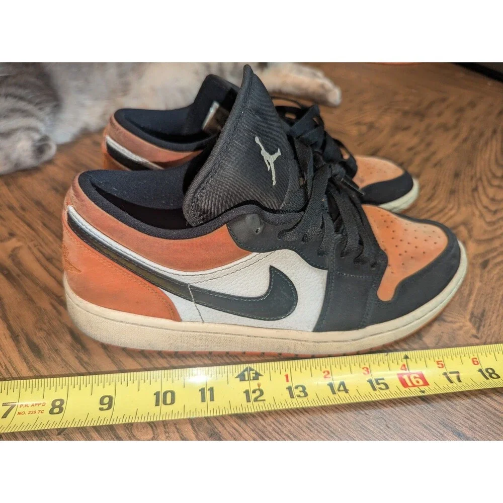Jordan Air Jordan 1 Size 8.5 Low Shattered Backboard Orange Black 553558-128